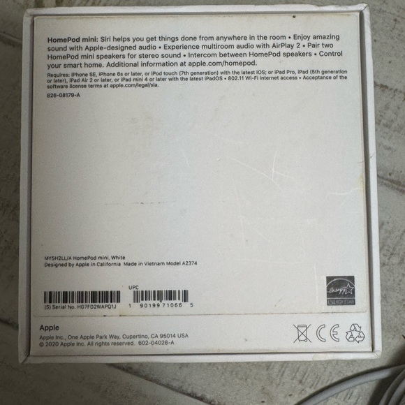 Apple Home Pod mini Smart Speaker in white - Picture 5 of 6